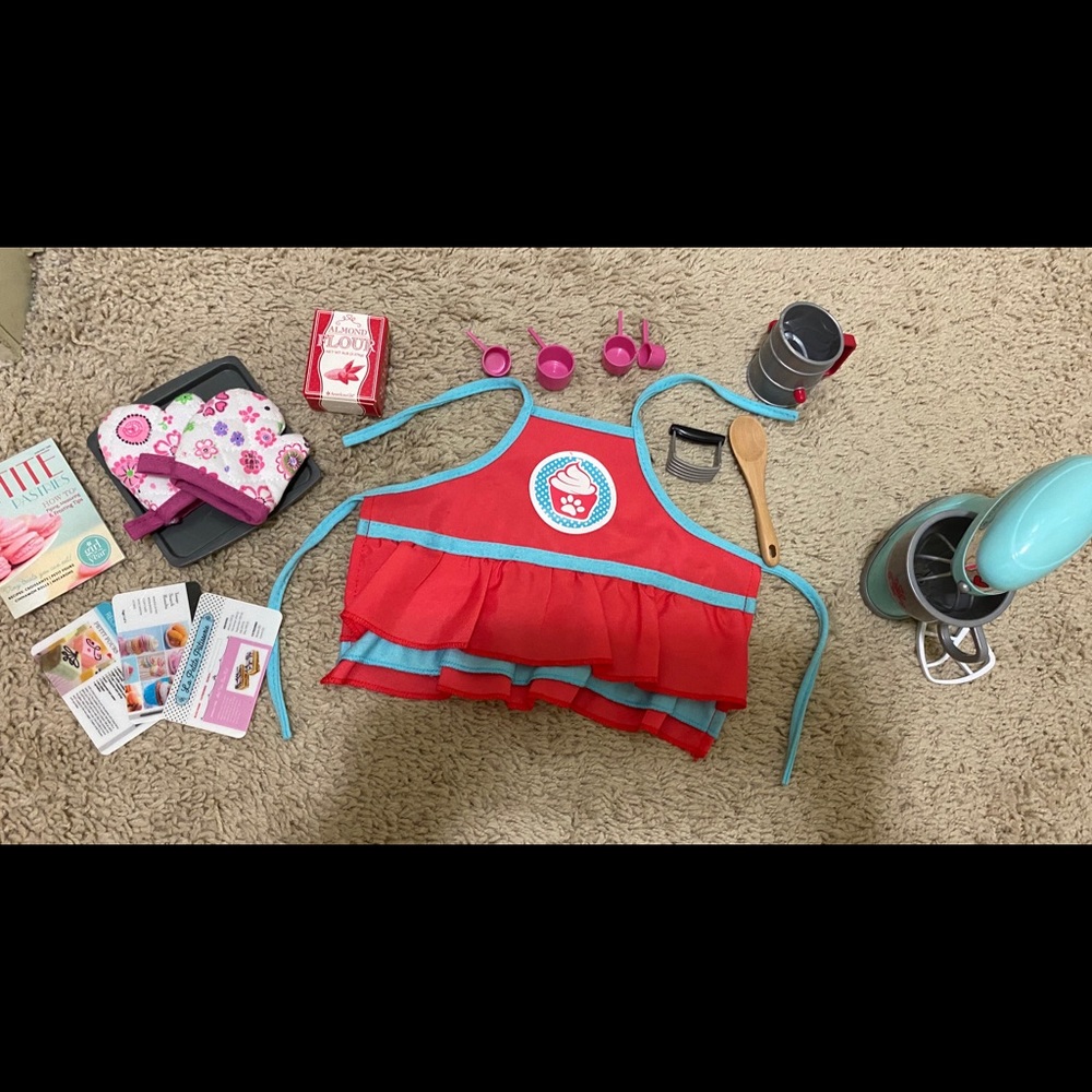 Grace’s American Girl doll baking set!